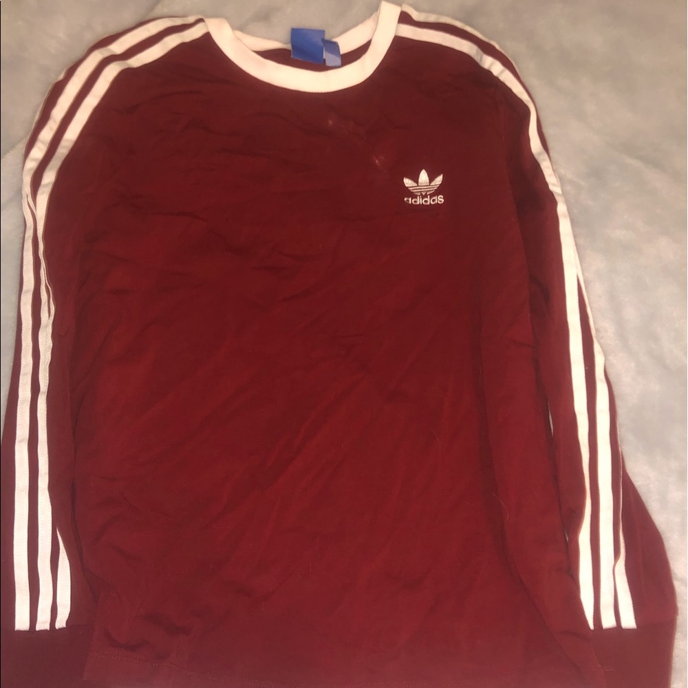 red adidas long sleeve top